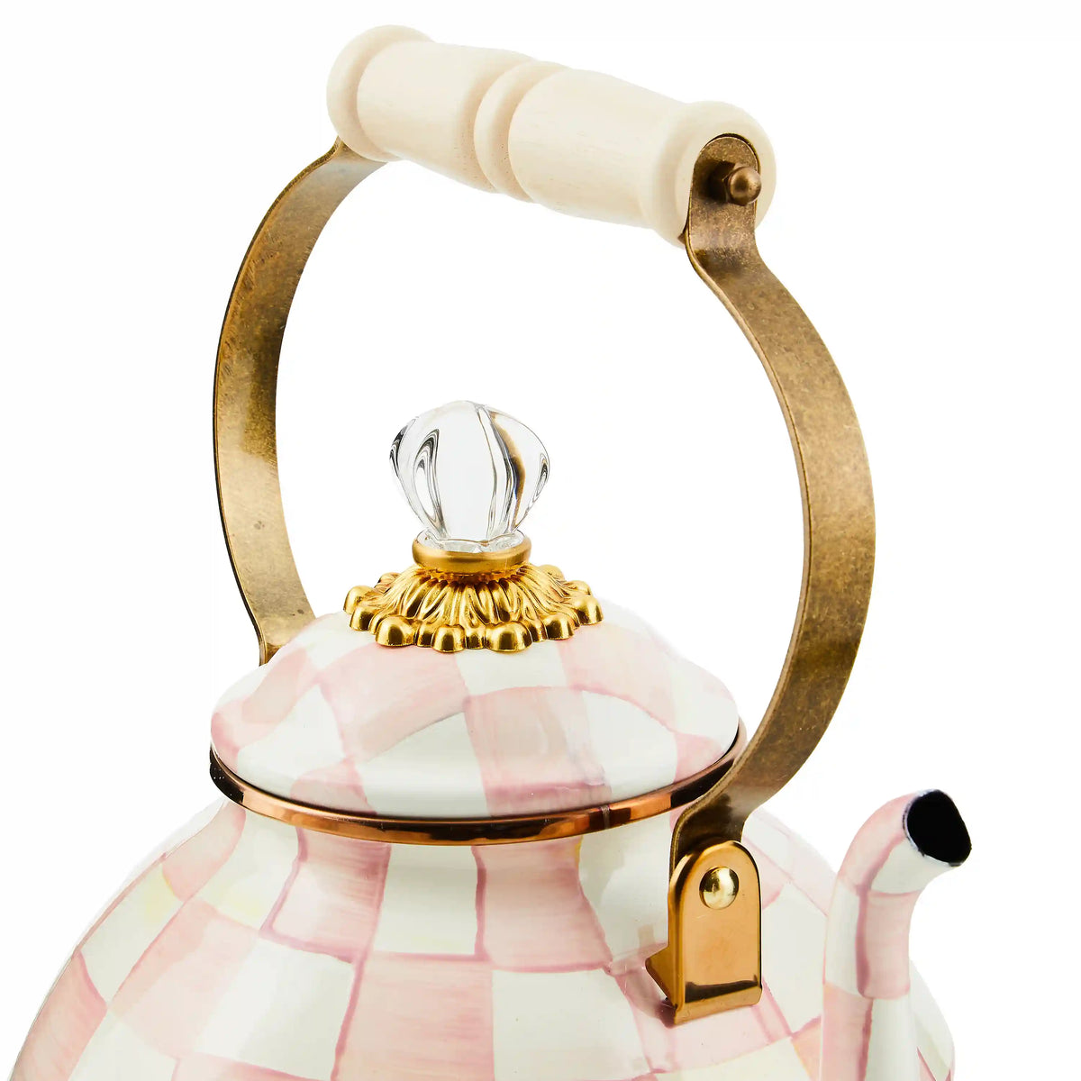 Emerald Check 2 Quart Tea Kettle