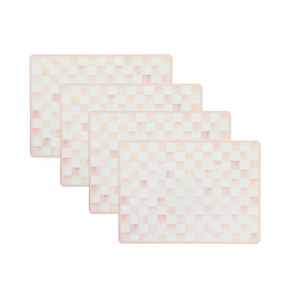 Sterling Check Cork Back Placemats, Set of 4
