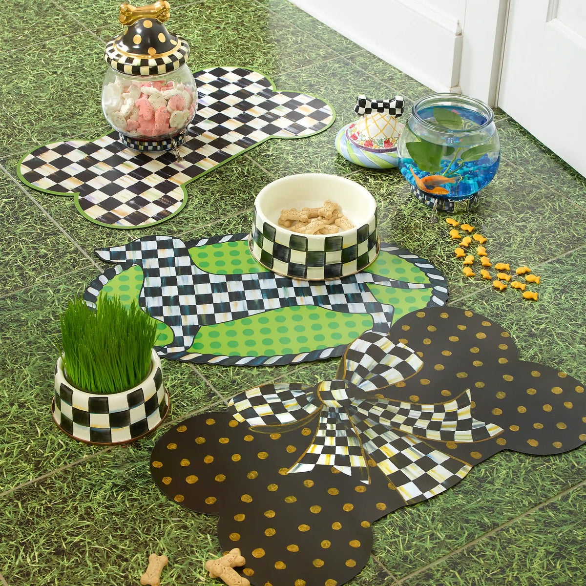 Rosy Check Large Pet Dish