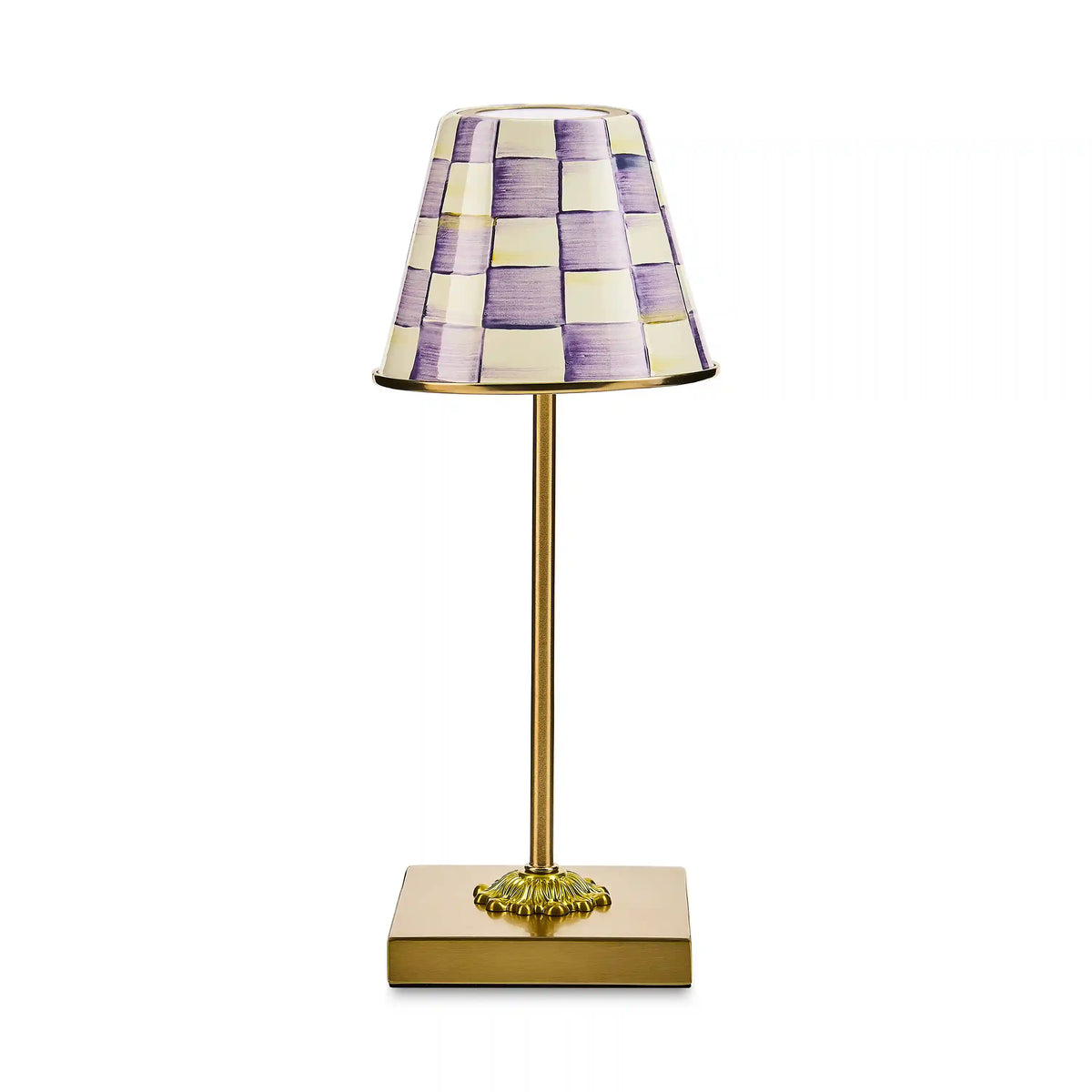 Emerald Check LED Rechargeable Cafe Table Lamp
