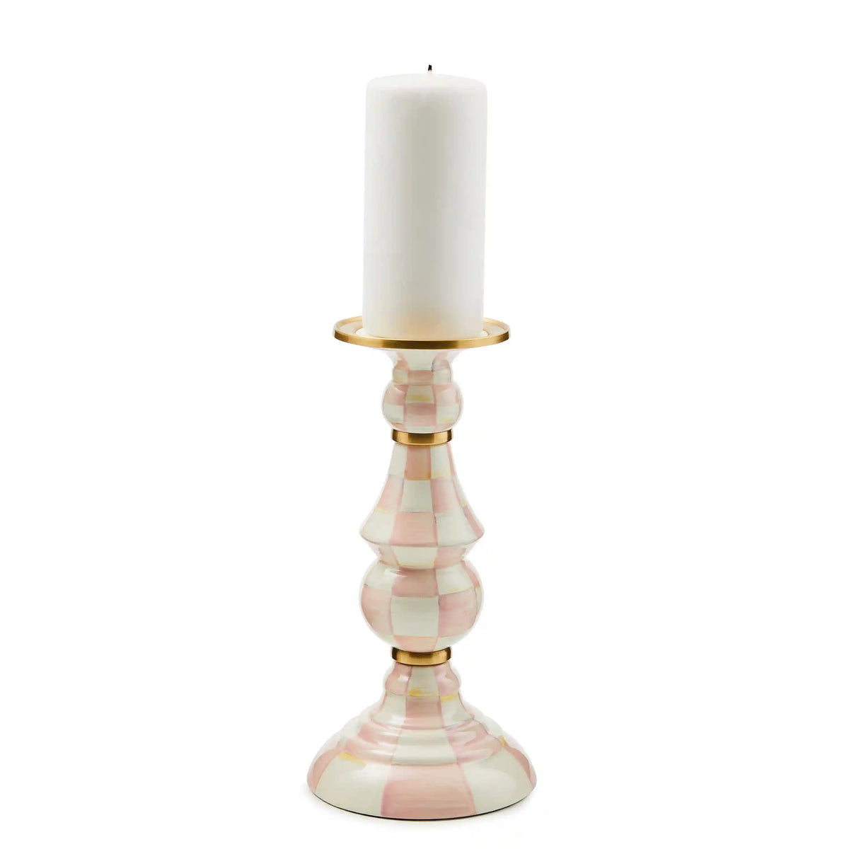 Sky Check Large Pillar Candlestick