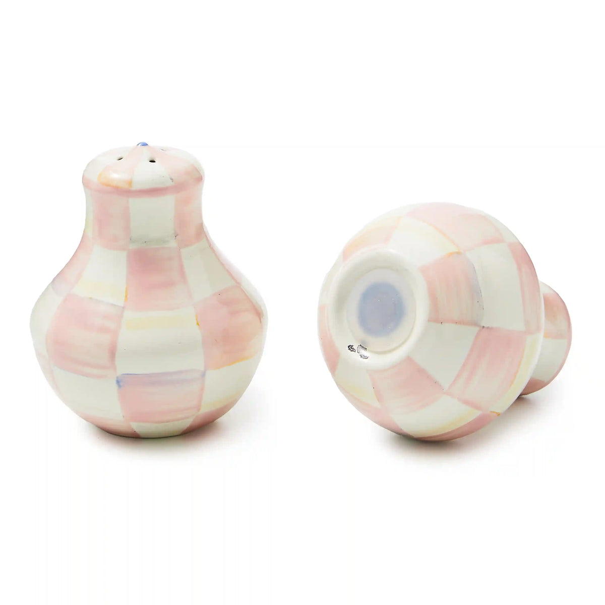 Emerald Check Salt & Pepper Shakers
