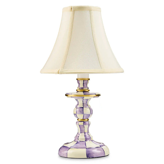 Sterling Check Candlestick Lamp