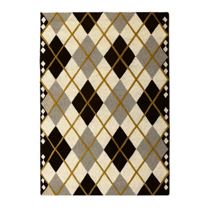 Cream Argyle 5' x 8' Rug