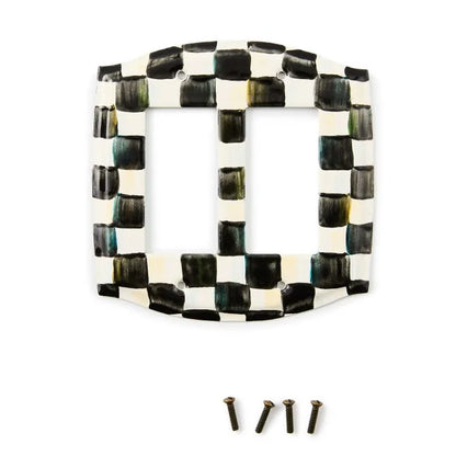 Courtly Check Double Rocker Switch Plate