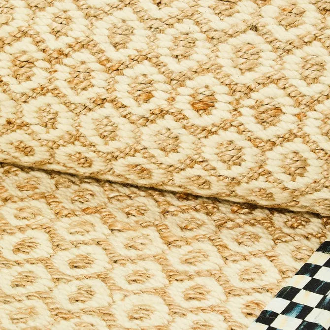 Courtly Check Natural Honeycomb 3' x 5' Jute Rug