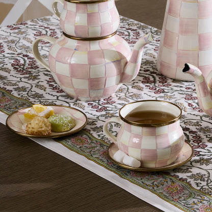 Violet Check Teacup