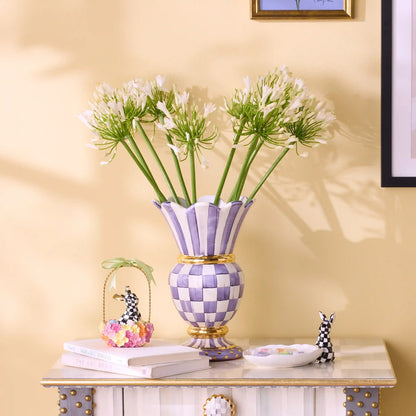 Parchment Check Great Vase