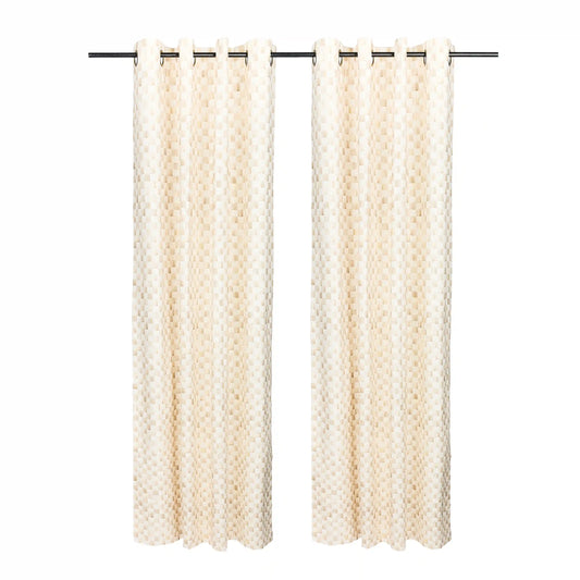 Mocha Stripe 84" Grommet Curtain Panel