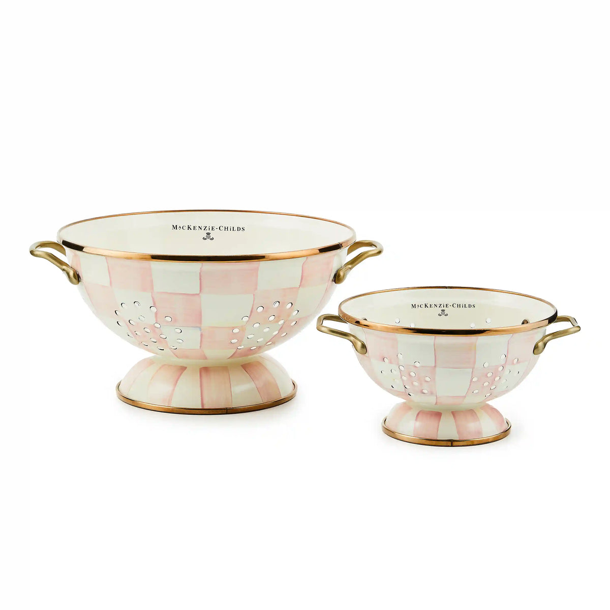 Emerald Check Large Colander