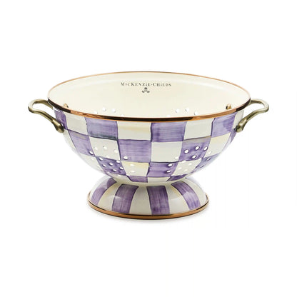 Emerald Check Large Colander