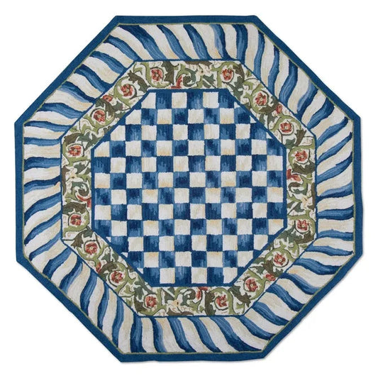 Truly Royal Check Rug - 6' Octagon Rug