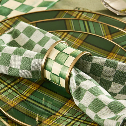 Courtly Check Napkin Rings, Set of 4