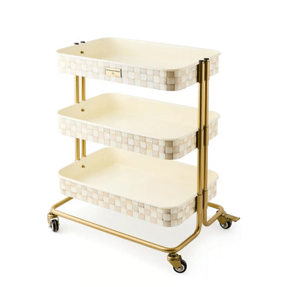 Sterling Check 2-Tier Kitchen Cart