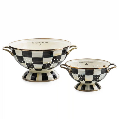 Emerald Check Large Colander