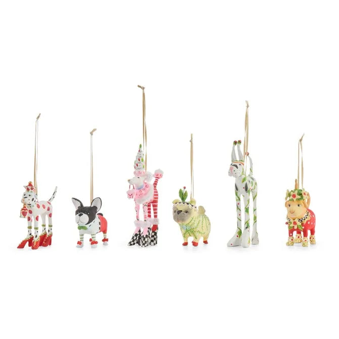 Patience Brewster Mini Dog Ornaments, Set of 6