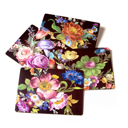 Violet Check Cork Back Placemats, Set of 4