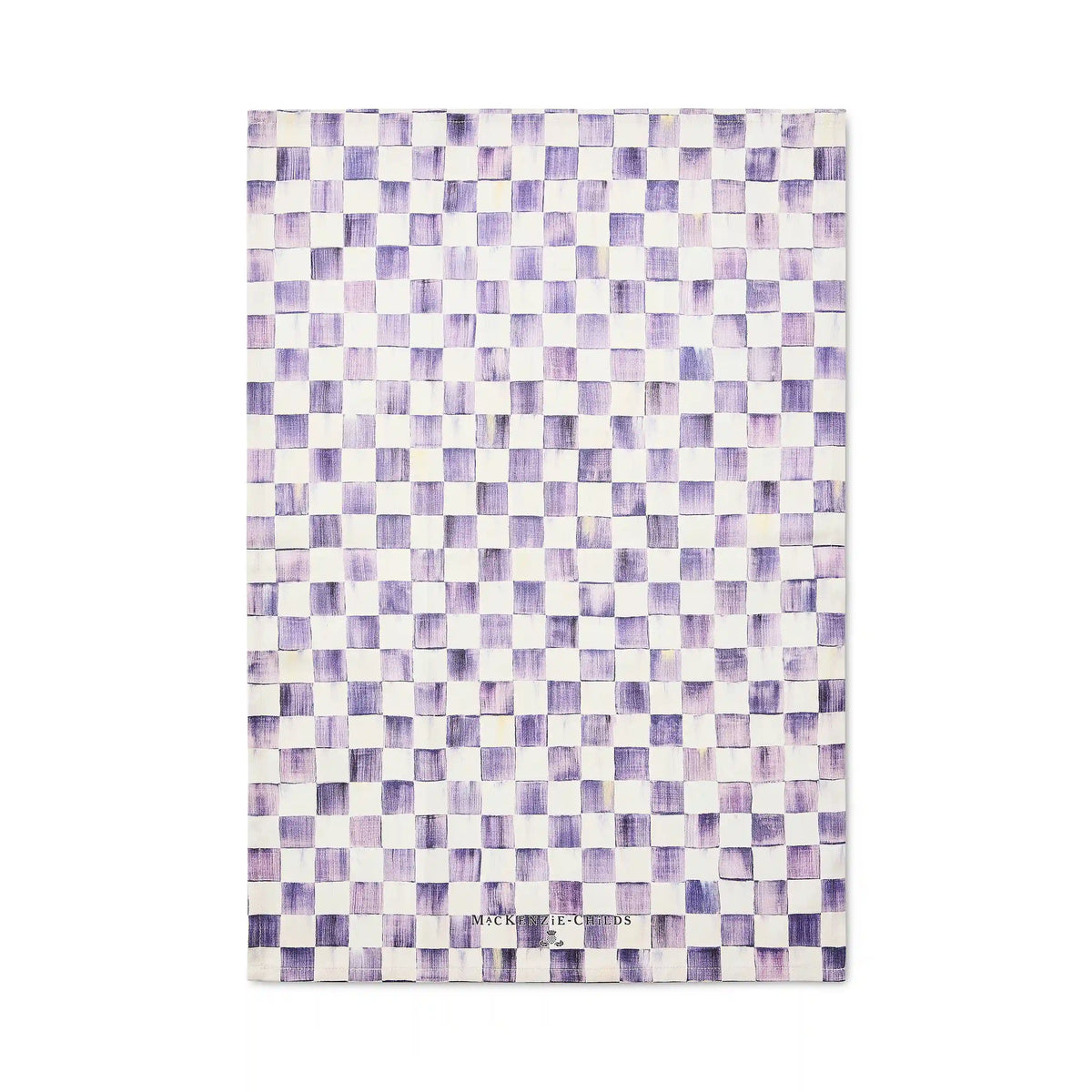 Violet Check Printed Dish Towel