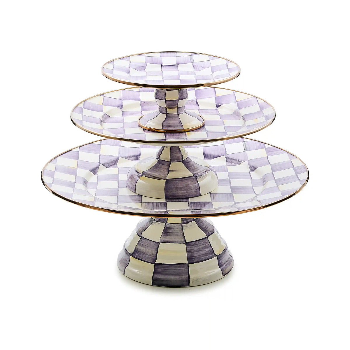 Royal Check Large Pedestal Platter
