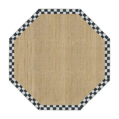 Naturals Check 6' Octagon Washable Rug