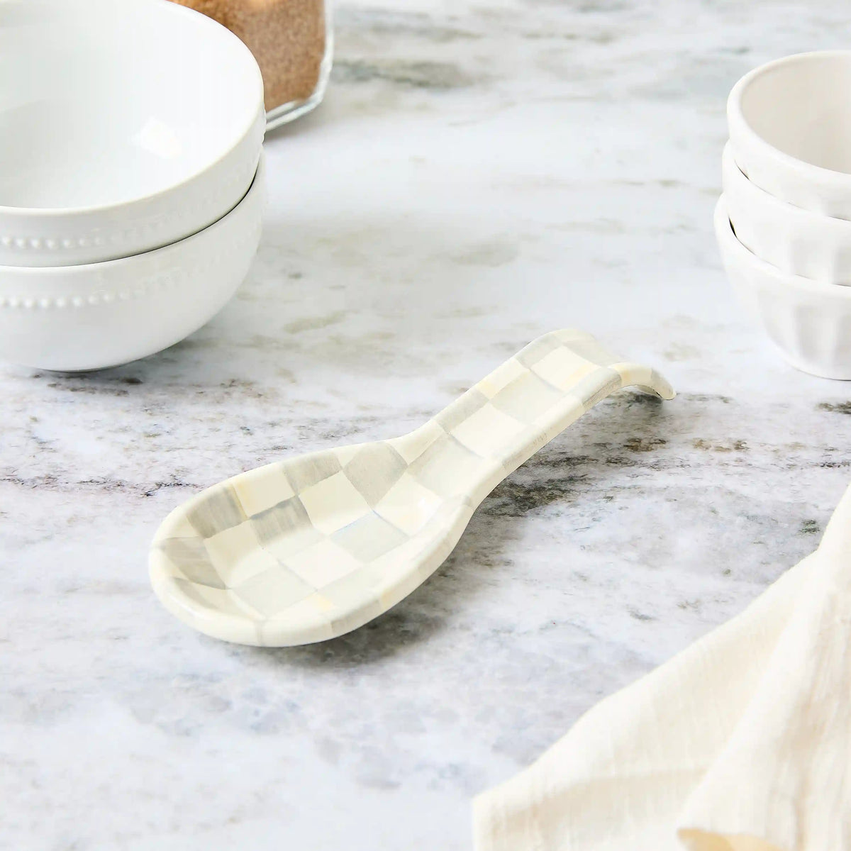 Emerald Check Spoon Rest