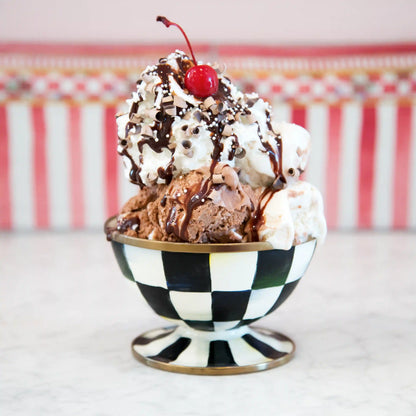 Mocha Check Ice Cream Dish