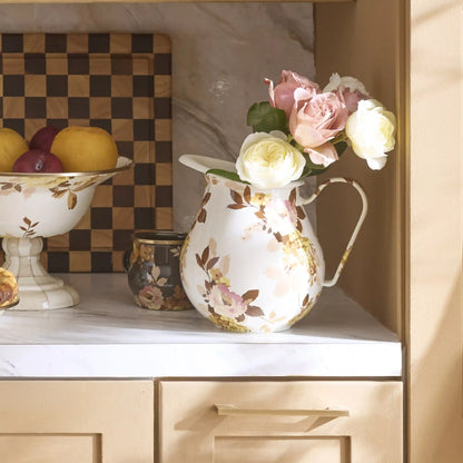 Violet Check Pitcher
