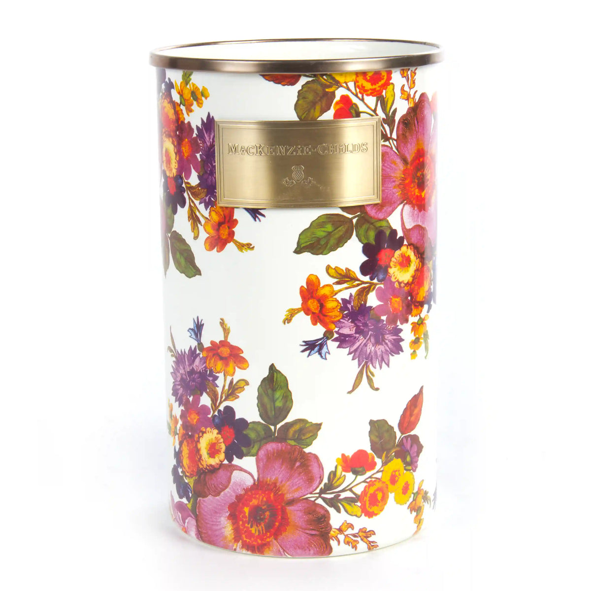 Wild Rose White Utensil Holder