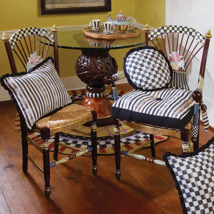 Dark Flower Basket Side Chair