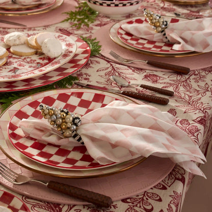 Violet Check Napkin