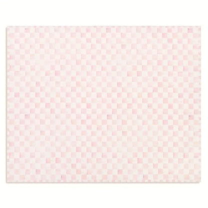 Rosy Checkered 8' x 10' Washable Rug