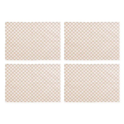 Flax Check Placemat, Set of 4