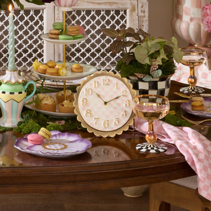 Courtly Check Scalloped Desk Clock