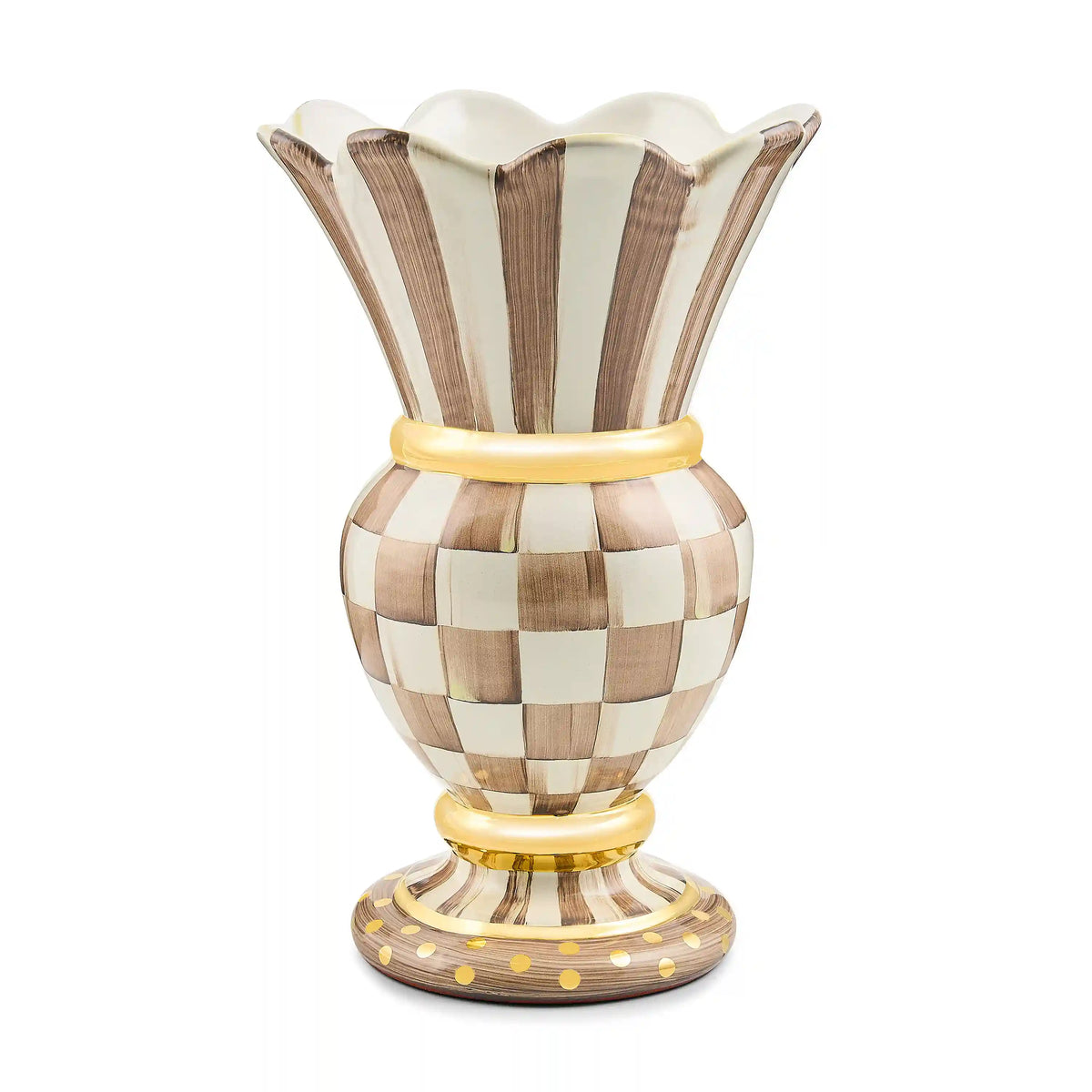 Parchment Check Great Vase