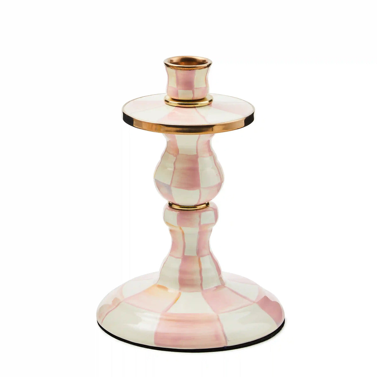 Violet Check Small Candlestick