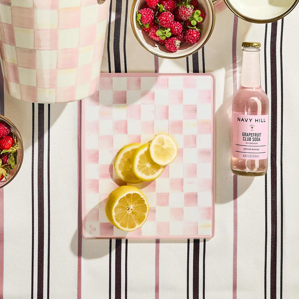 Mocha Check Glass Cutting Boards, Set of 2