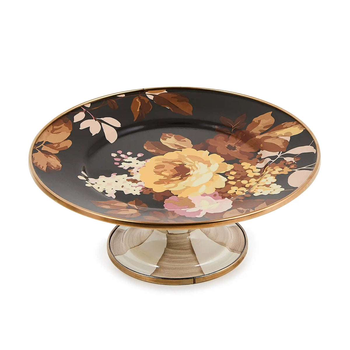 Wild Rose White Small Pedestal Platter
