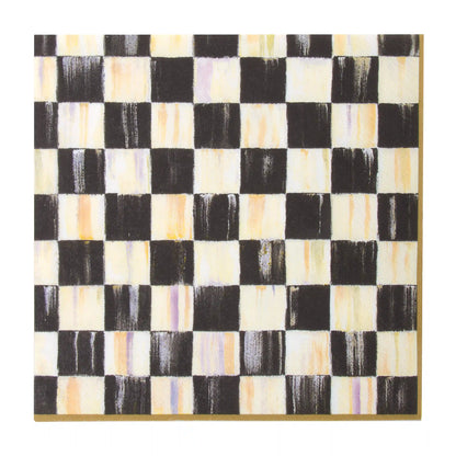 Sterling Check Dinner Paper Napkins