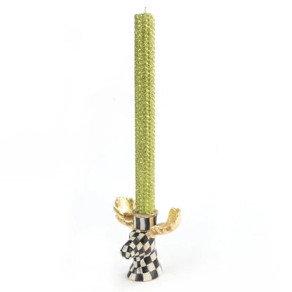 Courtly Check Moose Candlesticks - Set of 2