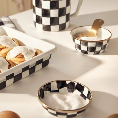 Violet Check Relish Dish