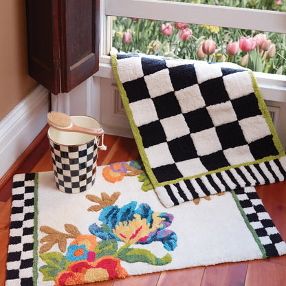 White Flower Market Standard Bath Rug