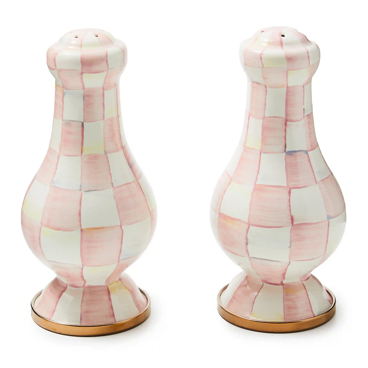 Sterling Check Large Salt & Pepper Shakers