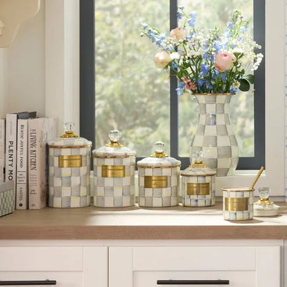 Sterling Check Demi Canister