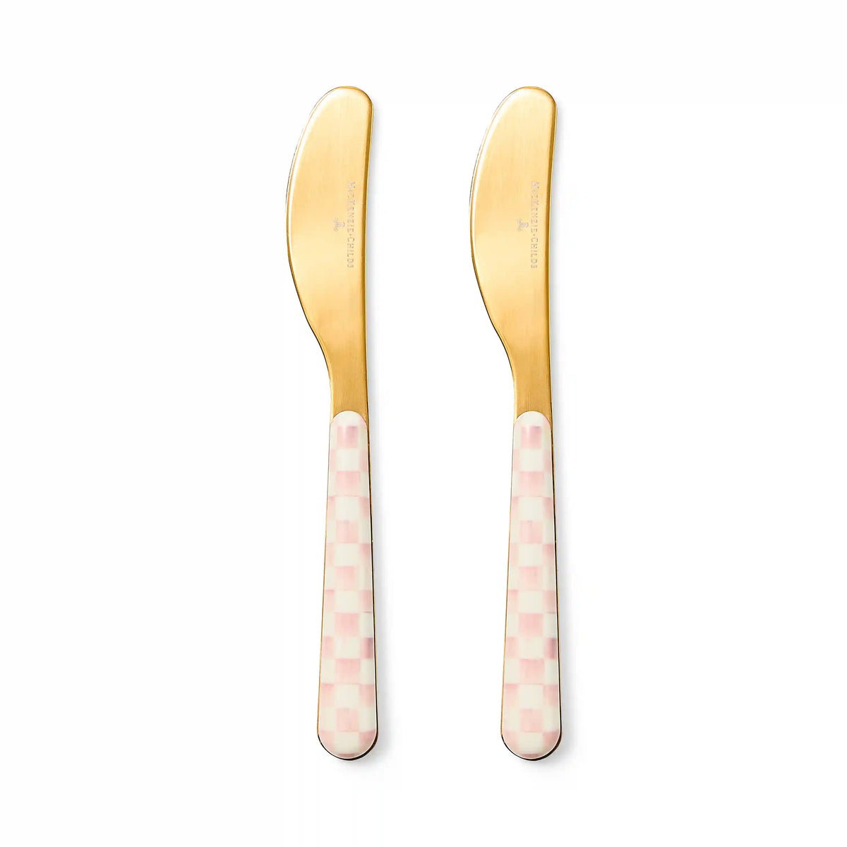 Sterling Check Bistro Spreaders, Set of 2