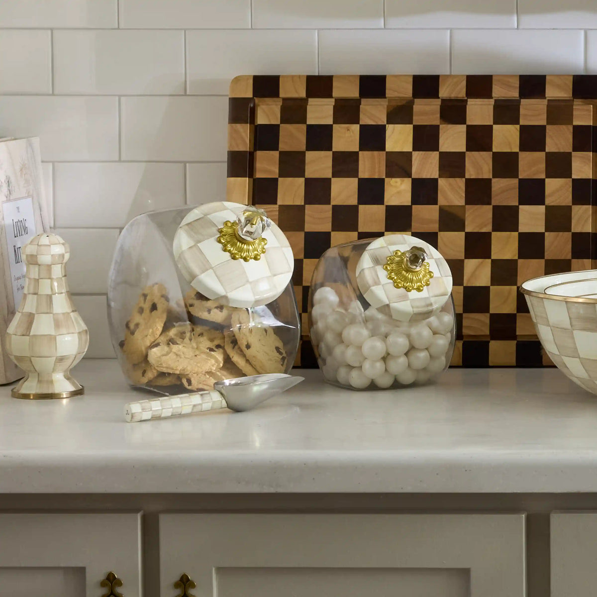 Sweets Jar with Sterling Check Lid
