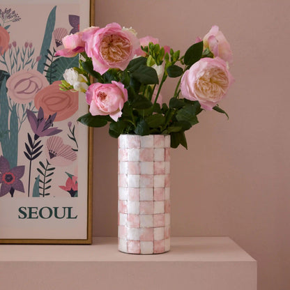 Courtly Check Capiz Vase