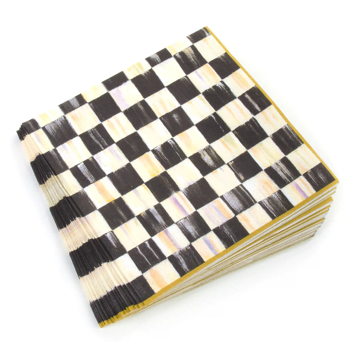 Rosy Check Dinner Paper Napkins