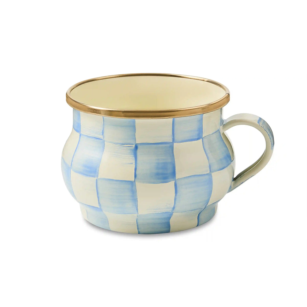 Violet Check Teacup