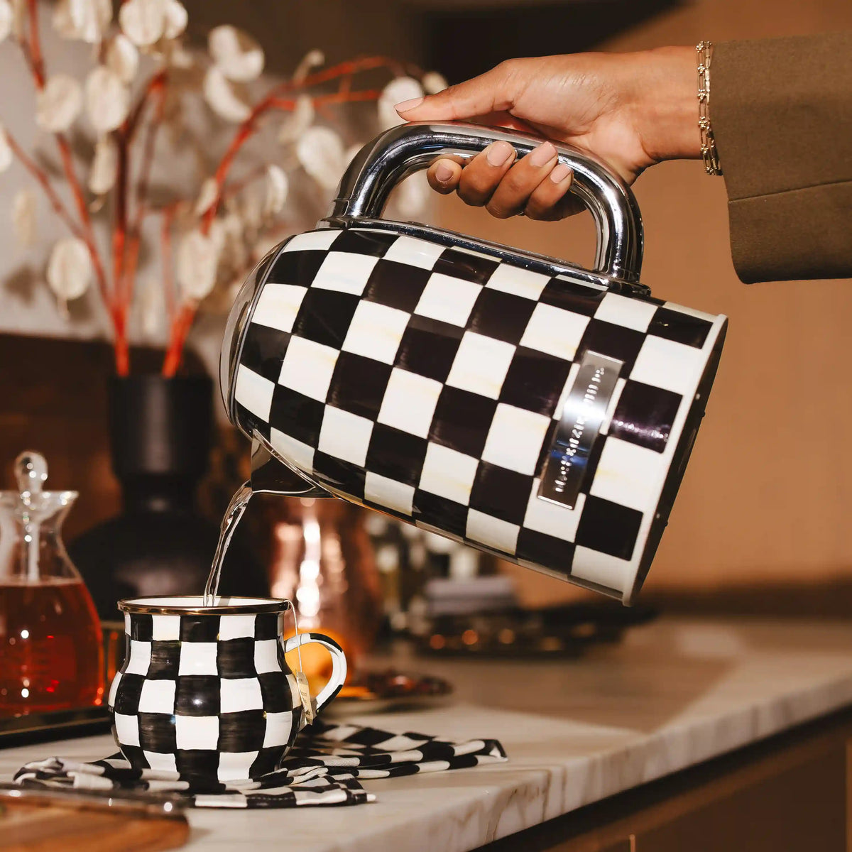 Royal Check Electric Kettle