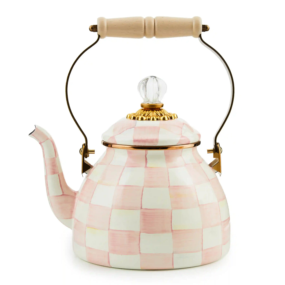Emerald Check 2 Quart Tea Kettle